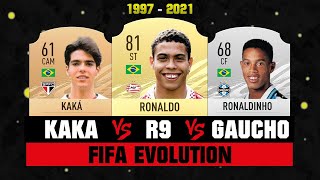 Ronaldo VS Ronaldinho VS Kaka FIFA EVOLUTION 😱🔥 FIFA 97  FIFA 21 [upl. by Kerrie]