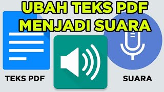 CARA MERUBAH TEKS PDF MENJADI SUARA  TEXT TO SPEECH  READ ALOUD [upl. by Kutzenco]