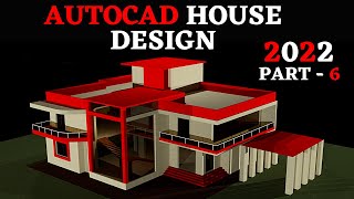 AutoCAD 2022  AutoCAD Architecture  AutoCAD 3D Modelling Tutorial  AutoCAD House Design [upl. by Quintana]