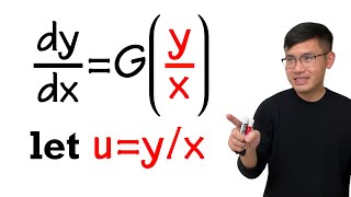 Homogeneous Differential Equations introduction amp example [upl. by Nej]