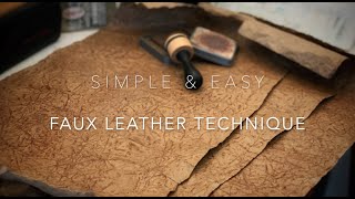 HOW TO make Faux Leather From Paper  Easy Tutorial DIY  Junk Journal  TN [upl. by Shakespeare516]