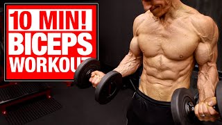 10 Min  Home Biceps Workout SETS AND REPS INCLUDED [upl. by Delisle]