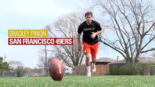 Kickoff Technique with NFL Punter Bradley Pinion [upl. by Zeuqram]