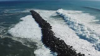 Port San Luis Harbor  Breakwater Monster Waves [upl. by Acissehc]