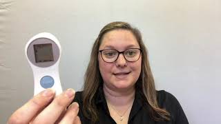 HUBERT® Touchless Infrared Forehead Thermometer Quick Tips [upl. by Amleht826]