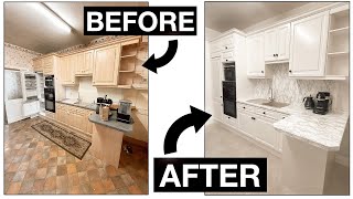 £100 DIY KITCHEN MAKEOVER  NEW KITCHEN ON A BUDGET  HOME RENOVATIONS BEFORE AND AFTER [upl. by Meras763]