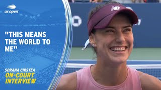 Sorana Cirstea OnCourt Interview  2023 US Open Round 4 [upl. by Eizeerb505]