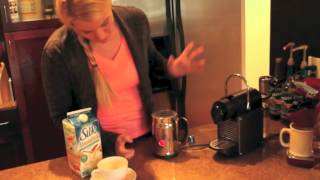 Nespresso Aeroccino Plus Frother Review Frothing Almond Milk [upl. by Rusel879]