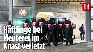 Gefängnismeuterei Polizei stürmt Knast in Thüringen  JVA Untermaßfeld [upl. by Adiaros]