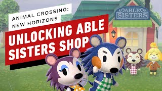 Animal Crossing New Horizons  How to Get the Able Sisters Shop [upl. by Sinnod]