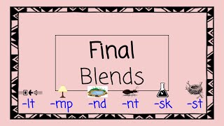 Final Blends  4 Minute Phonics [upl. by Arak39]